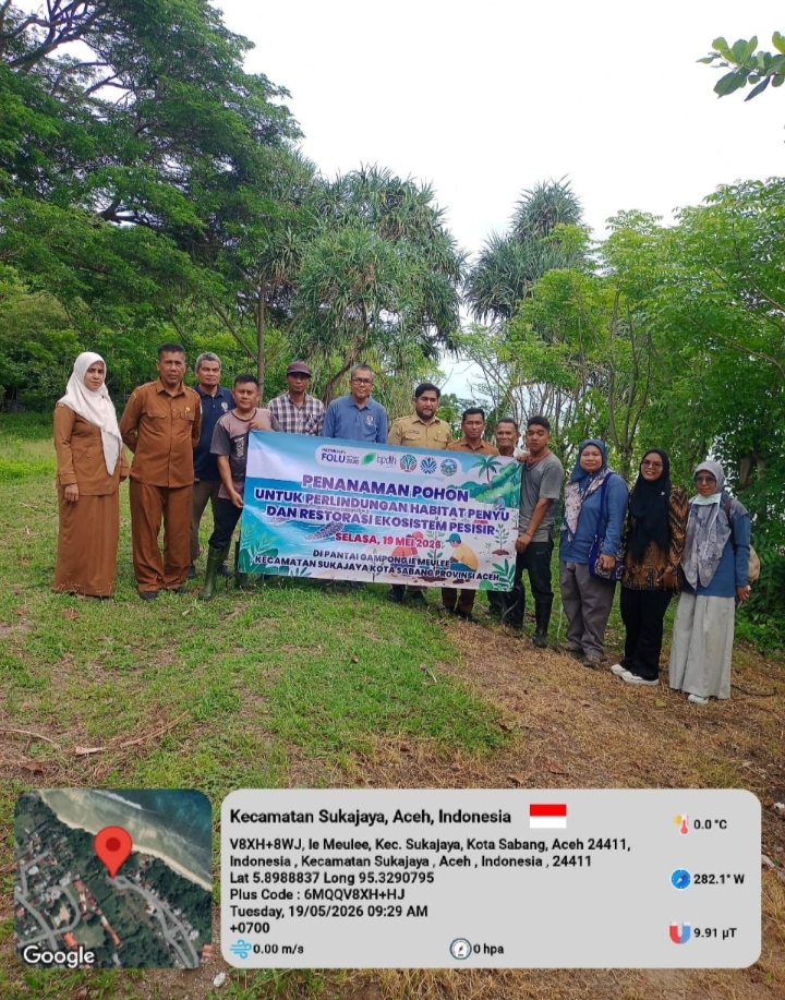 Jaga Kelestarian Pesisir: Penanaman Pohon Dilakukan di Ie Meulee Sabang, Lindungi Habitat Penyu & Cegah Abrasi